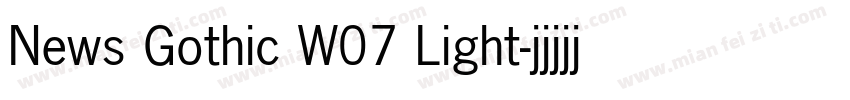 News Gothic W07 Light字体转换